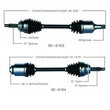 Transmisión automática de ejes Cv delanteros 100% nuevos para Mitsubishi Eclipse 3.8 06-12
