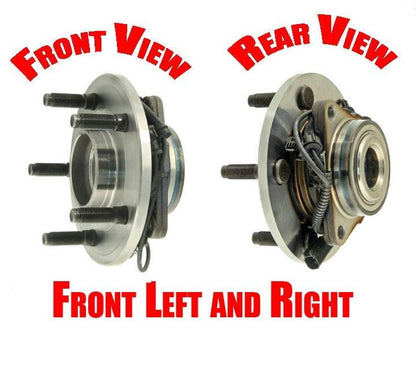 2 Front WHEEL BEARING HUB For 2006 2007 2008 Dodge Ram 1500 4x4 4 Wheel ABS