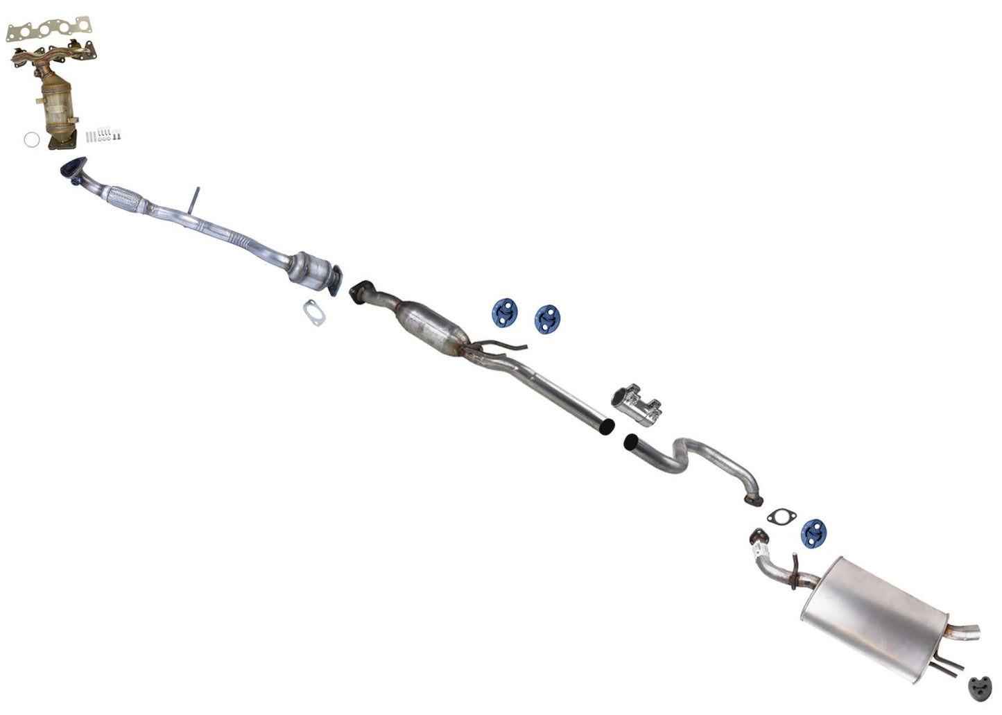 Resonator Ext Pipe Muffler Exhaust System for Chevrolet Spark 2013 2014 2015