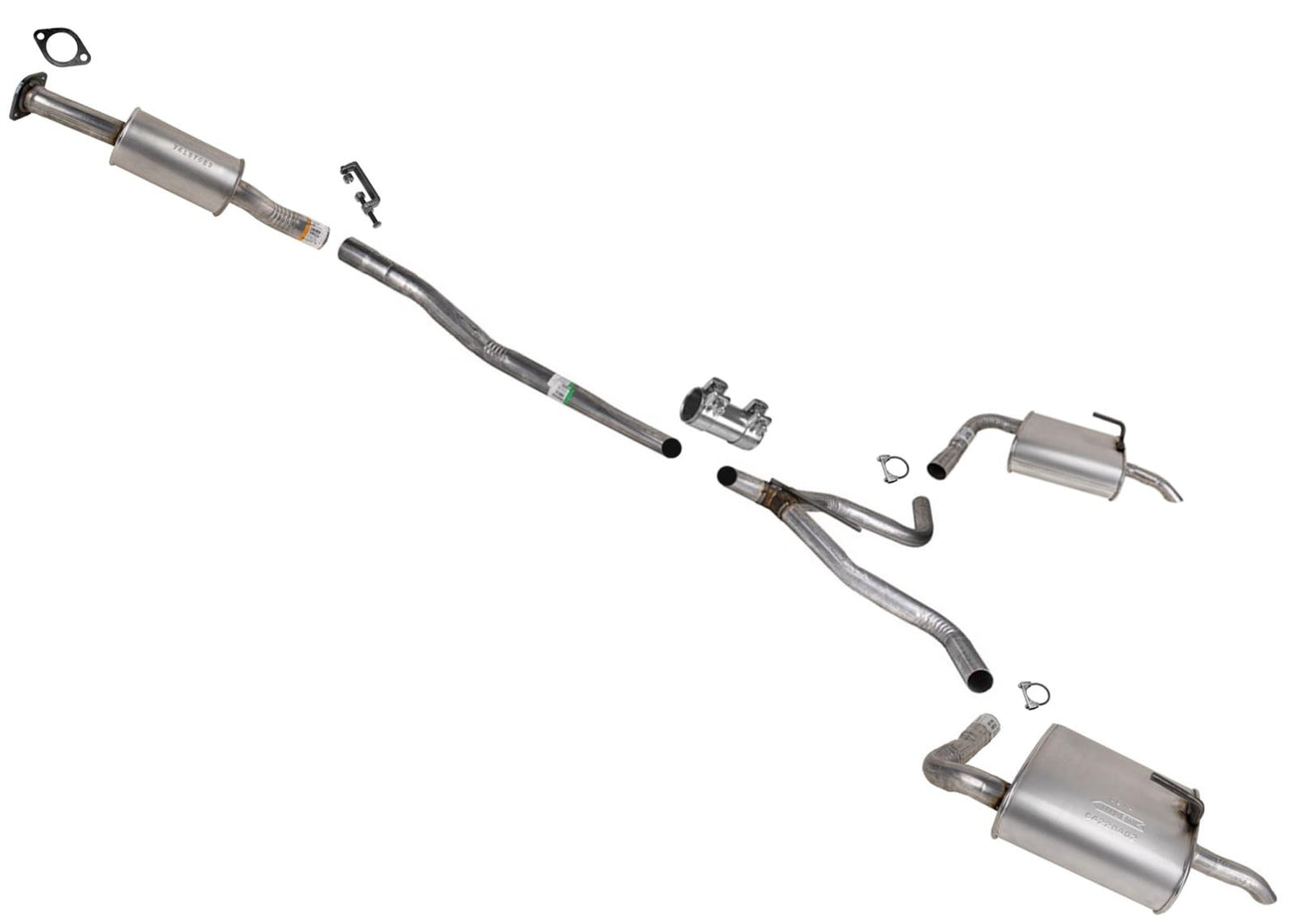 Resonator Pipe Muffler Dual Exhaust System for Nissan Altima 2.5 19-23 Front Dr