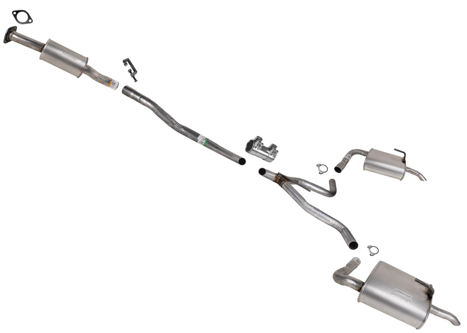 Resonator Pipe Muffler Dual Exhaust System for Nissan Altima 2.5 19-23 Front Dr