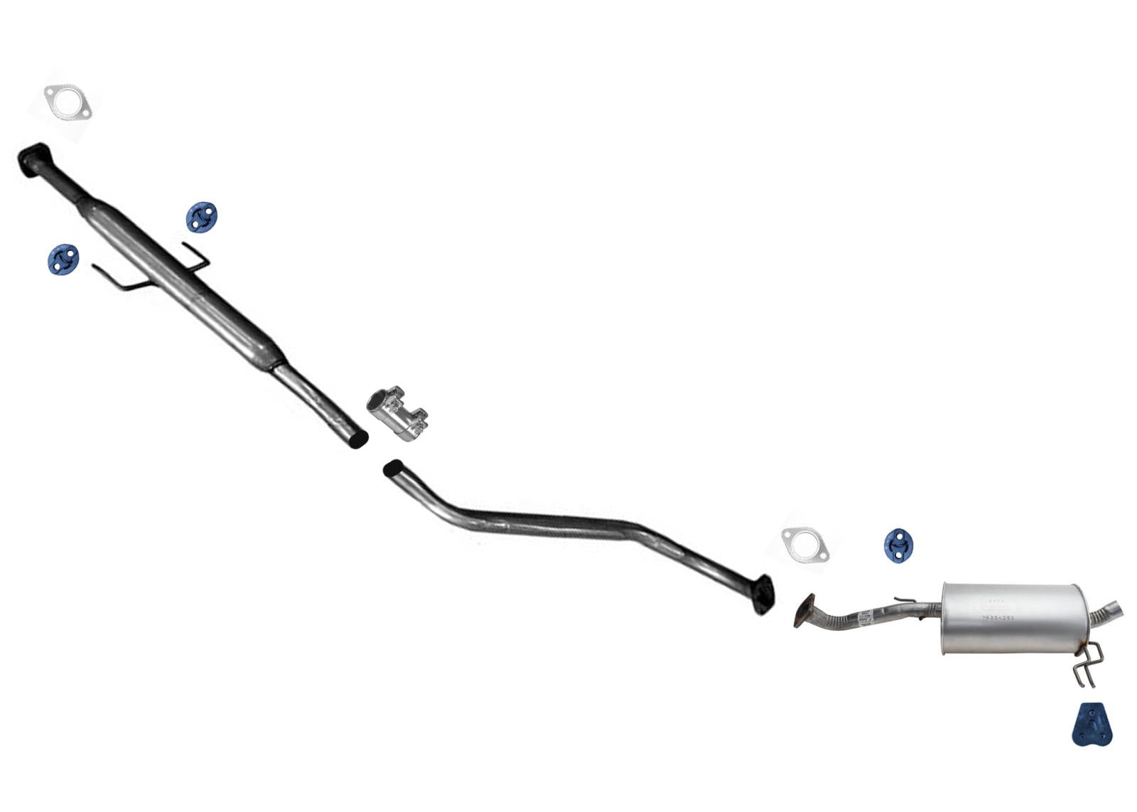 Resonator Ext Pipe Muffler Exhaust System for KIA Forte 2.0 Hatchback 2011 2013