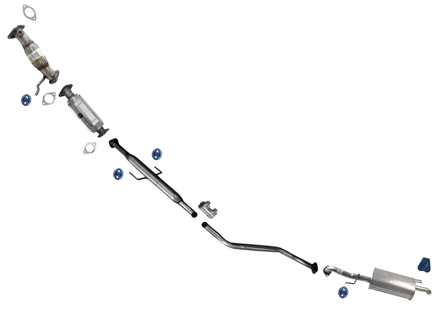 Resonator Ext Pipe Muffler Exhaust System for KIA Forte 2.0 Sedan 2010 2012 2013