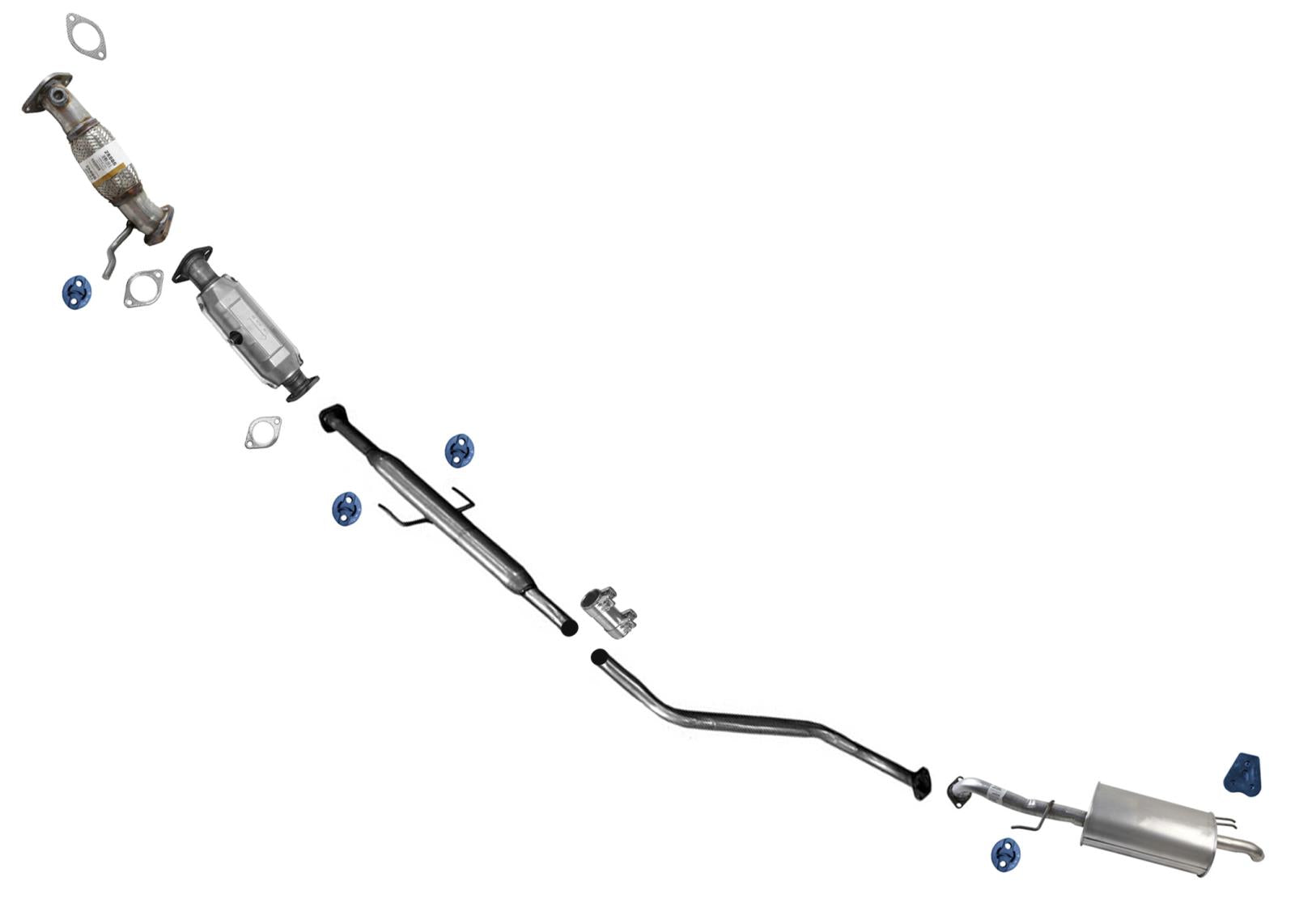 Resonator Ext Pipe Muffler Exhaust System for KIA Forte 2.0 Sedan 2010 2012 2013