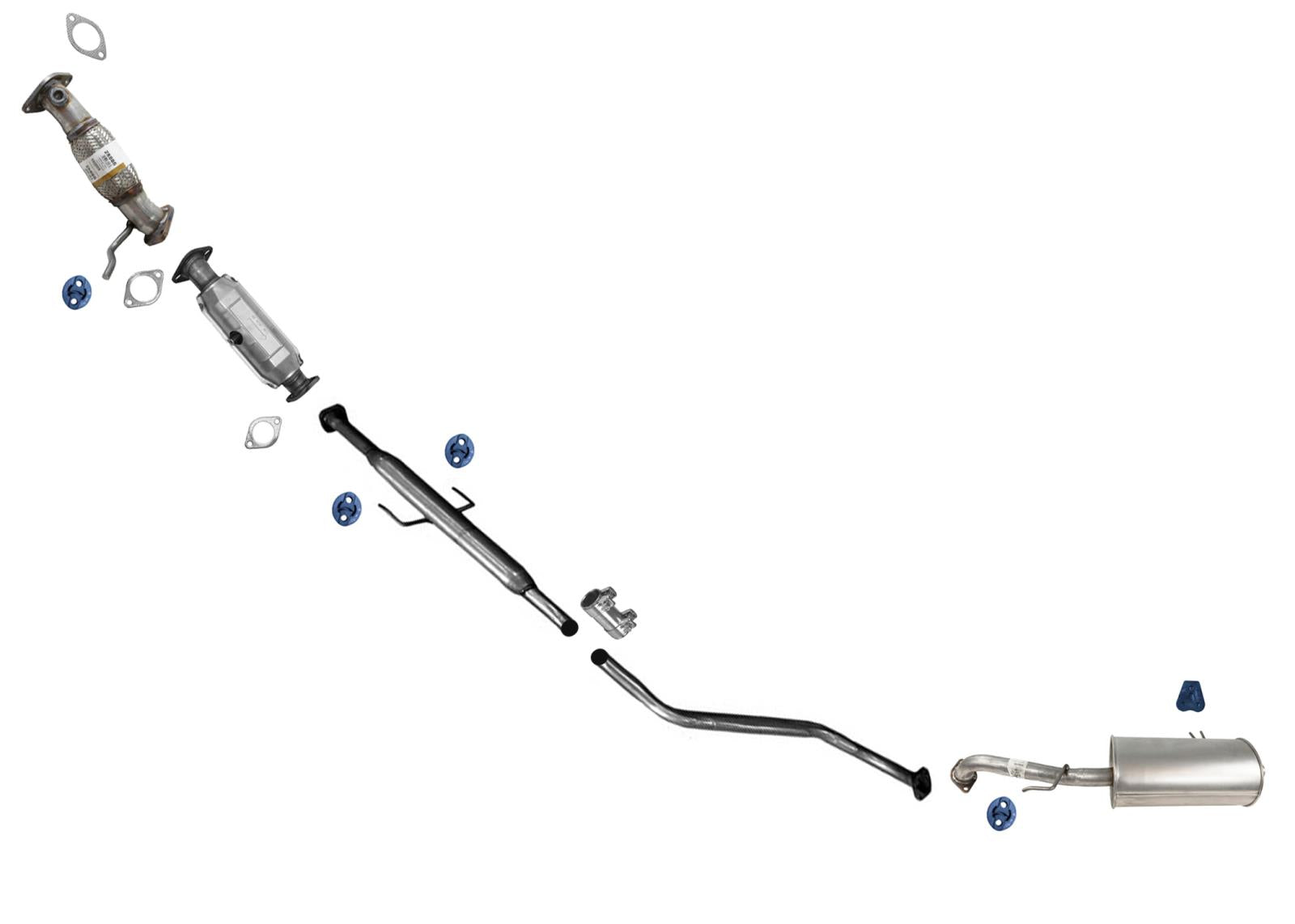 Resonator Ext Pipe Muffler Exhaust System for KIA Forte 2.4 Hatchback 2011 2013