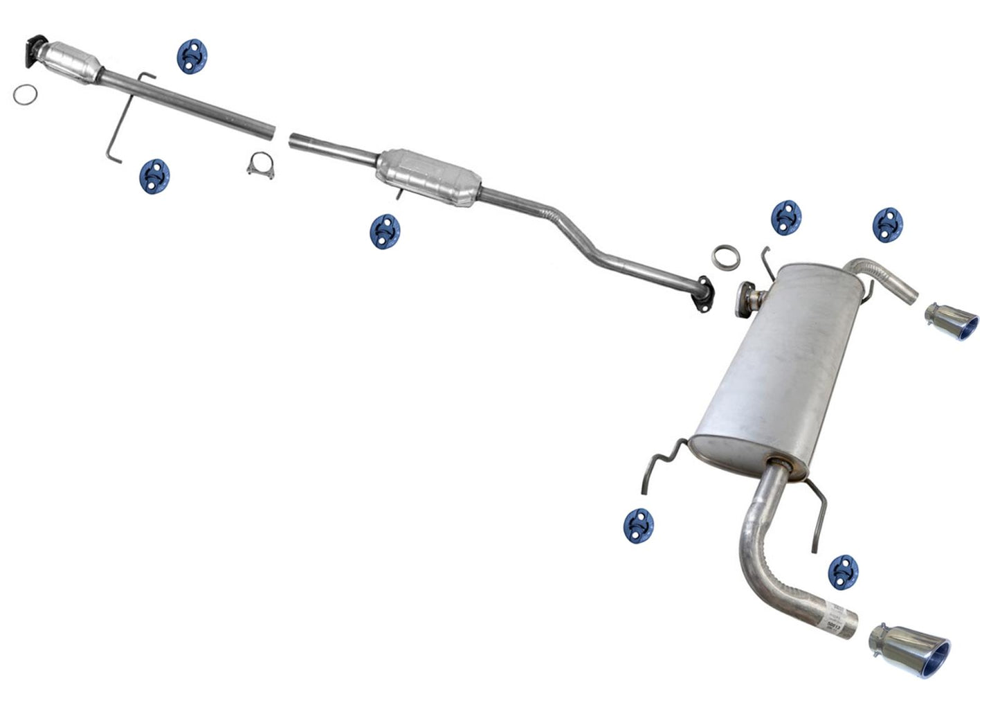 Catalytic Converter Resonator Ext Pipe Muffler Exhaust System for CX-7 07-09