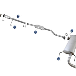 Catalytic Converter Resonator Ext Pipe Muffler Exhaust System for CX-7 07-09