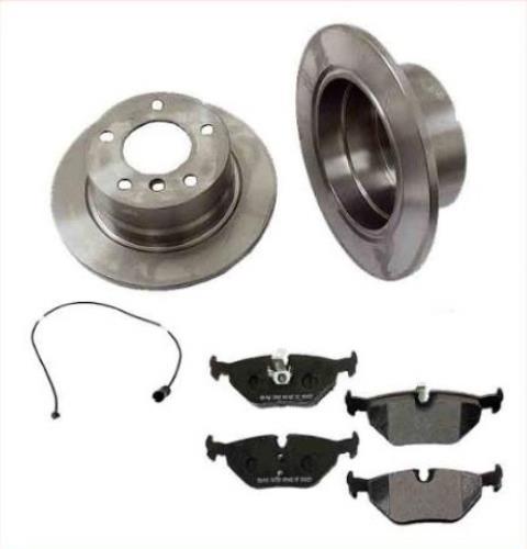 For 1996-2002 BMW Z3 1.9L 2.8L 3.0L Rear Brake Rotors &  Brake Pads & Sensor