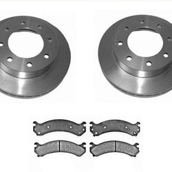 Fits 99-07 Chevrolet Silverado 2500 Front Brake Rotors & Pads 8 Stud Rotor