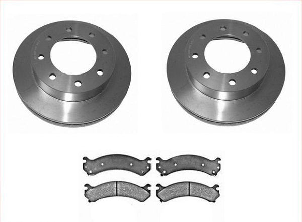 Fits 99-07 Chevrolet Silverado 2500 Front Brake Rotors & Pads 8 Stud Rotor