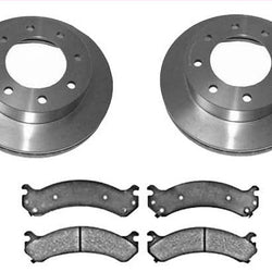 2002 2003 2004 2005 2006 Chevrolet Avalanche 2500 Front Brake Rotors & Ceramic Pads