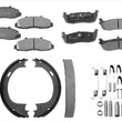 F&R Ceramic Brake Pads & Parking Brake Shoes & Spr for 03-06 Town Car LIMO