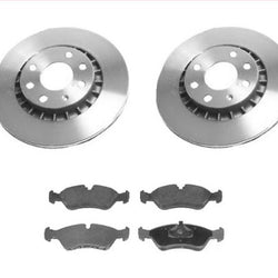 1999, 2002 Daewoo Lanos Rotores y pastillas de freno delantero del CHASIS 447434 DAC