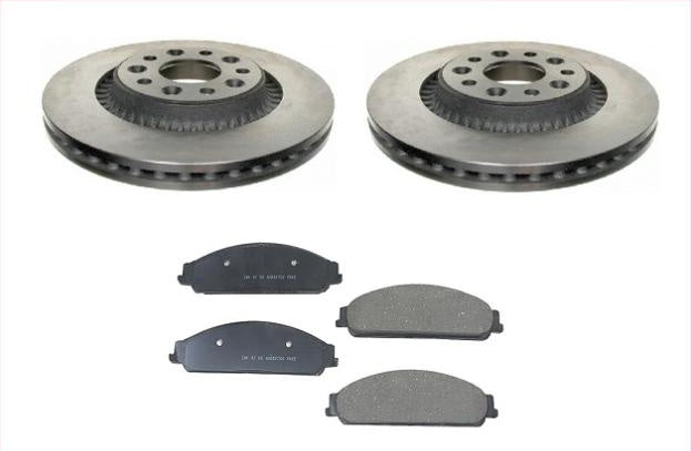 09 to Pro Date 06/22/10 Ford Edge Lincoln MKS (2) Frt Brake Rotors Ceramic Pads