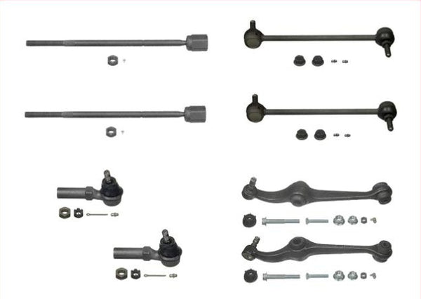 95-98 Windstar 8 piezas Kit de chasis Brazo de control Rótulas Barras de amarre Enlaces de barra estabilizadora