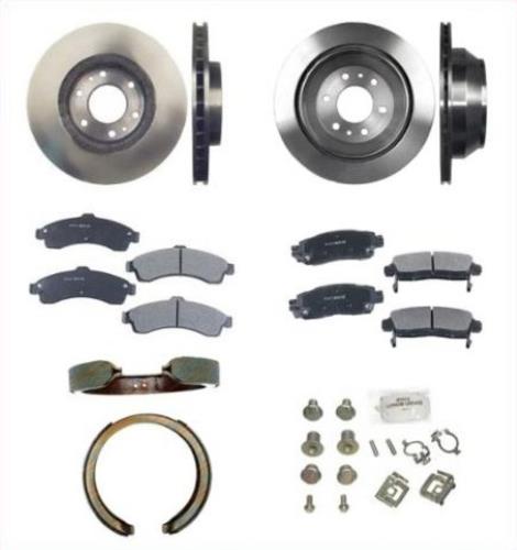 2002 2003 2004 2005 Chevrolet Trailblazer F & R Brake Rotors Pads Shoes 113wb
