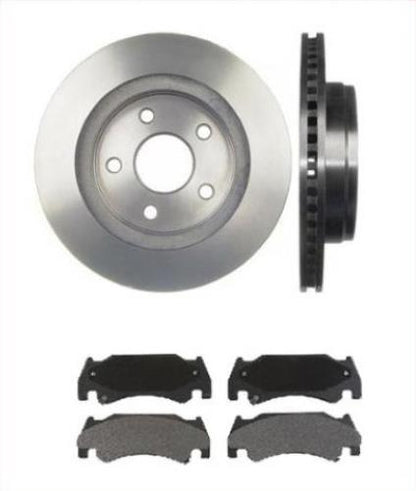 Fits 2005-2006 Ram SRT10 Pick Up 8.3L V10 (2) Front Brake Rotors & Ceramic Pads