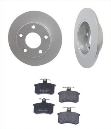 1996-1997 Audi A4 Quattro AWD (2) Rear Brake Rotor Pads Rotors
