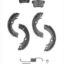Fits 2003-2007 Honda Accord FrontCeramic Brake Pads & Rear Brake Shoes Hardware