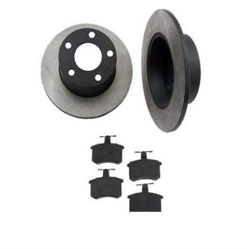 98-04 Audi A6 FWD Non-Quattro 245MM Rear Brake Rotors & Ceramic Pads
