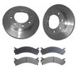 Rotores y almohadillas traseras de 8 pernos 8500 LB GVW 03-06 Chevrolet Express Van G2500 8 lengüetas