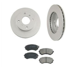 Freno de disco delantero Pastillas de cerámica con rotores de 4 lengüetas para 89-96 W ABS / 97-98 240SX todos