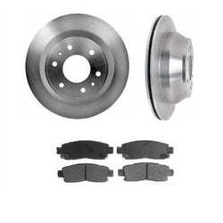 GM SUV (2) 55073 Rotor trasero de freno de disco más pastillas traseras de cerámica CD883 