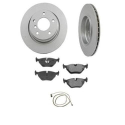 2000 323i 323IC 328i (2) Rear Brake Rotor Pads & Sensor