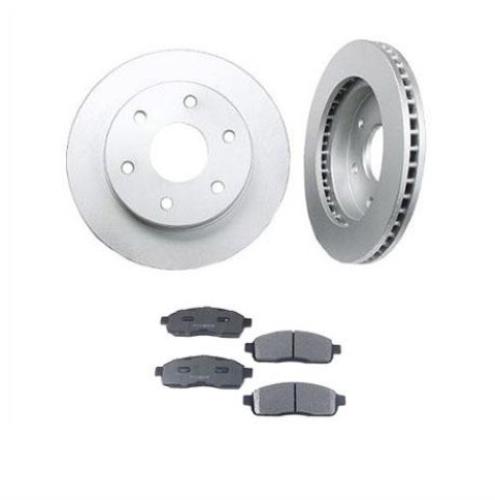 For 04-08 Ford F150 4x4 6 Stud (2) Front Brake Rotors & Ceramic Pads