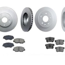 Fits 2001-2003 Acura 3.2 CL Front & Rear Brake Rotors & Ceramic Brake Pads