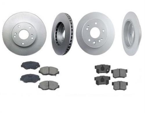 Fits 2001-2003 Acura 3.2 CL Front & Rear Brake Rotors & Ceramic Brake Pads