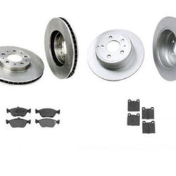 1998 1999 2000 V70 S70 Volvo Llantas de 15 pulgadas Rotores y almohadillas delanteras y traseras Kit de 6 piezas