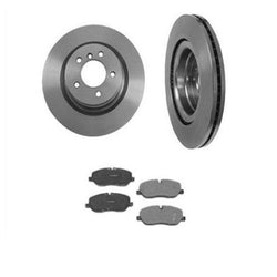 Compatible con Land Rover 06-09 Range Rover 4.4L, kit de 3 piezas, rotores de freno delantero y pastillas de cerámica.