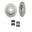 Disc Brake Rotor Rear With Ceramic Rr Pads Fits For 06-09 Audi A3 & A3 Quattro