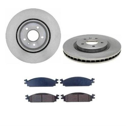 For 09-10 Lincoln MKS 10-11 MKT Front Disc Brake Rotors with Ceramic Pads