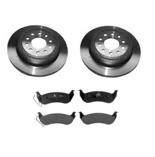 Town Car 2003-2009 (excepto Limo) (2) Rotor de freno de disco trasero y juego de pastillas Cramic