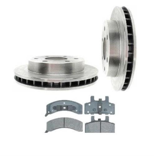 GM Trucks 4x4 6Lug Rotors 5569 (2) Front Brake Rotor Brake Rotor & Ceramic Pads