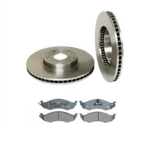 2 Front Brake Rotors & Ceramic Pads All for 93-02 Quest Villager Van