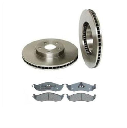 2 Front Brake Rotors & Ceramic Pads All for 93-02 Quest Villager Van