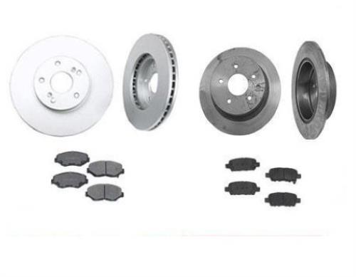 Rotores de freno de disco delantero y trasero y pastillas de freno para Nissan Maxima 2004-2008