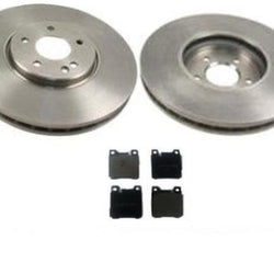 (2) REAR Brake Rotors & Metallic Pads fits for Chrysler Crossfire SRT6 2005 2006