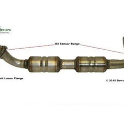 05-07 E150 E250 4.6L Drivers Side Direct Fit Dual Front Catalytic Converter