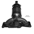 2006 to 2011 Sedona 3.8L Front Left Radiator Side Manifold Catalytic Converter
