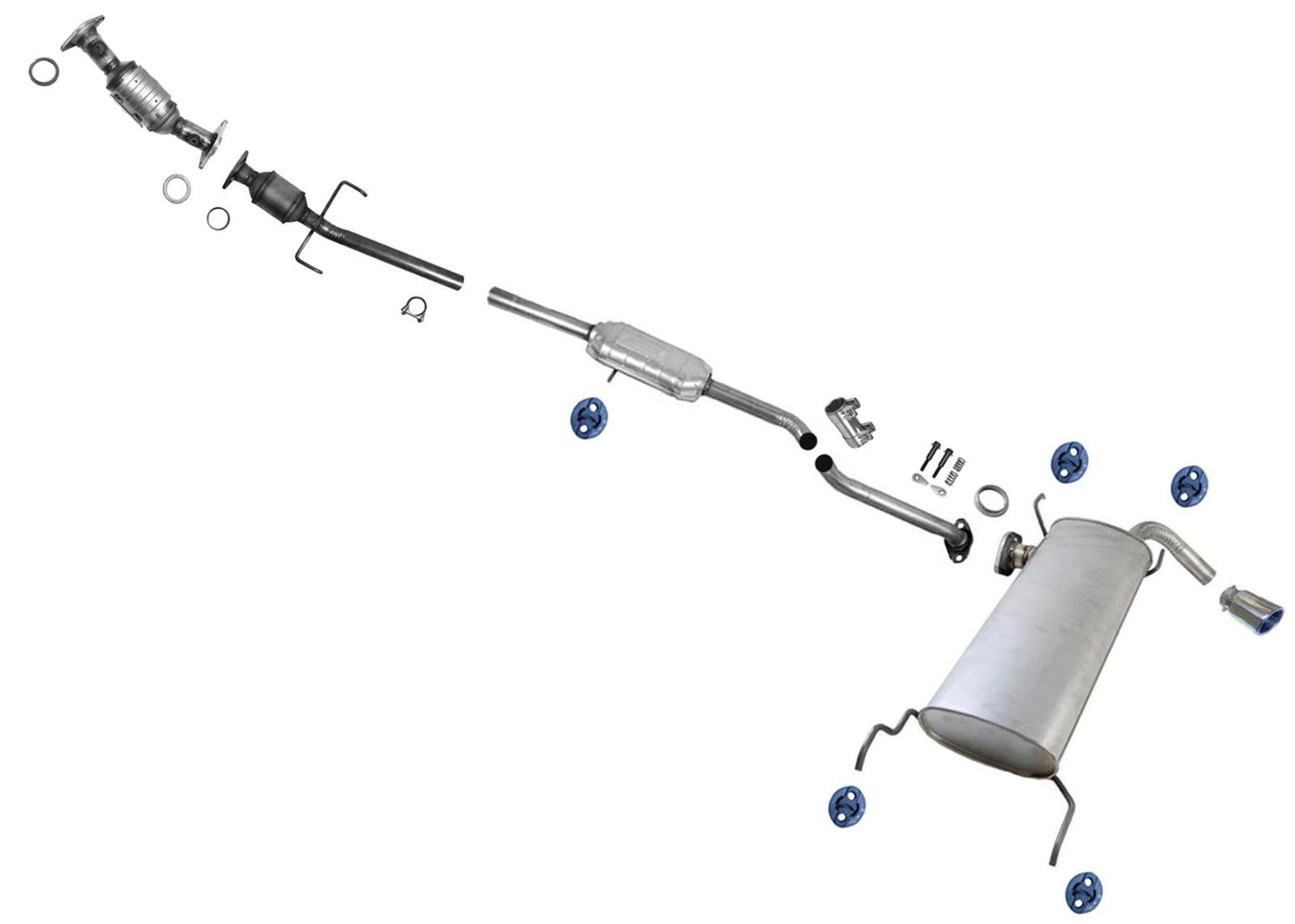 Catalytic Converter Resonator Pipe Muffler for Mazda CX-7 CX7 2010 2012 2.5L
