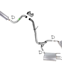 Resonator Ext. Pipe Dual Muffler Exhaust System for Chevrolet Malibu LTZ 13-15