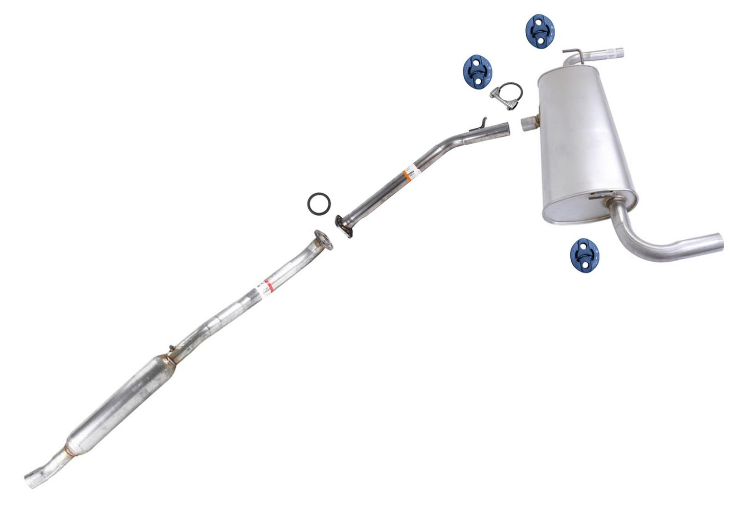 Weld on Rear Extension Pipe Rear Muffler for Toyota Rav4 Hybrid 2019 2021 2023