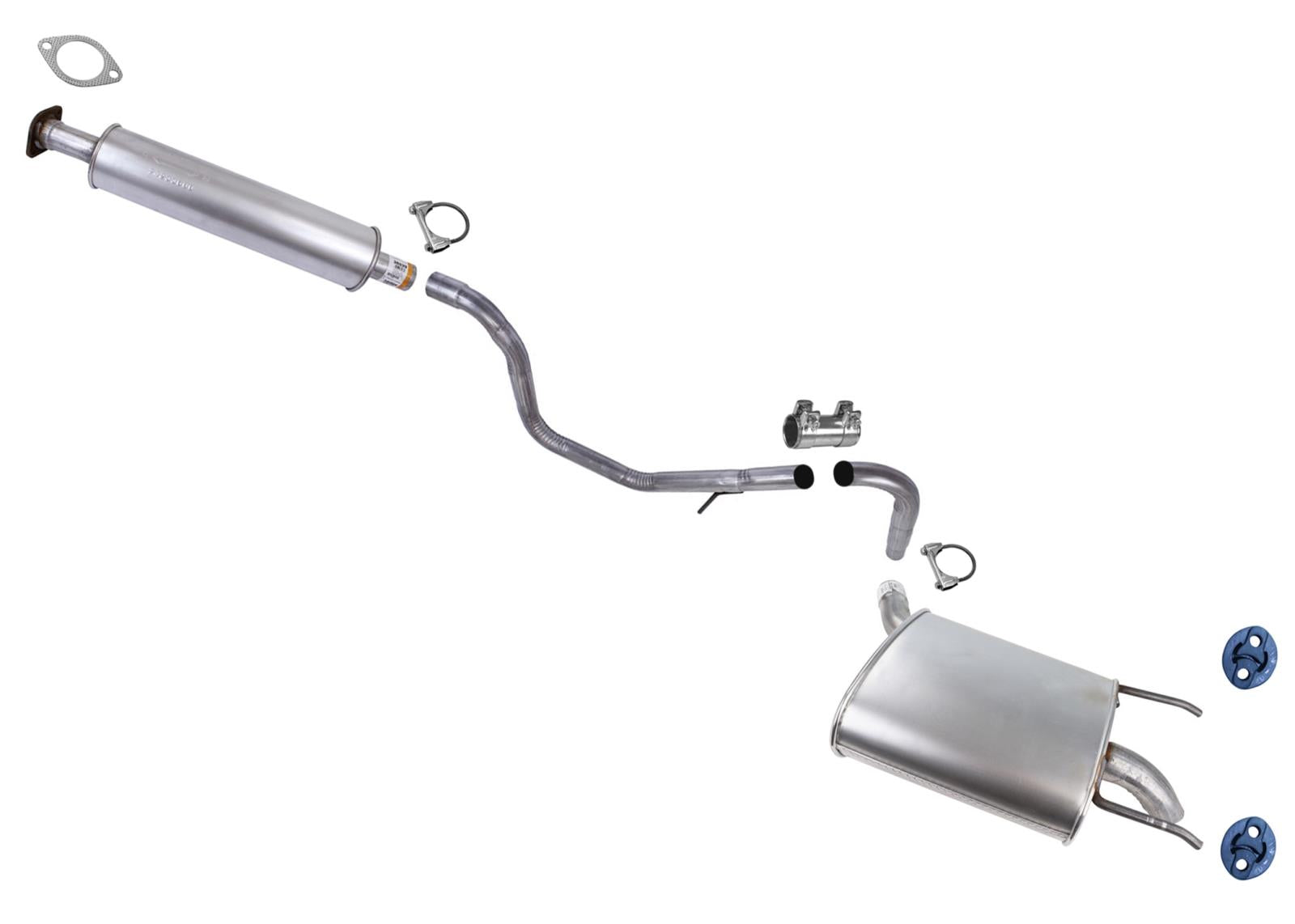 Resonator Ext Pipe Muffler Single Exhaust System for Chevrolet Malibu 13-15 2.5L