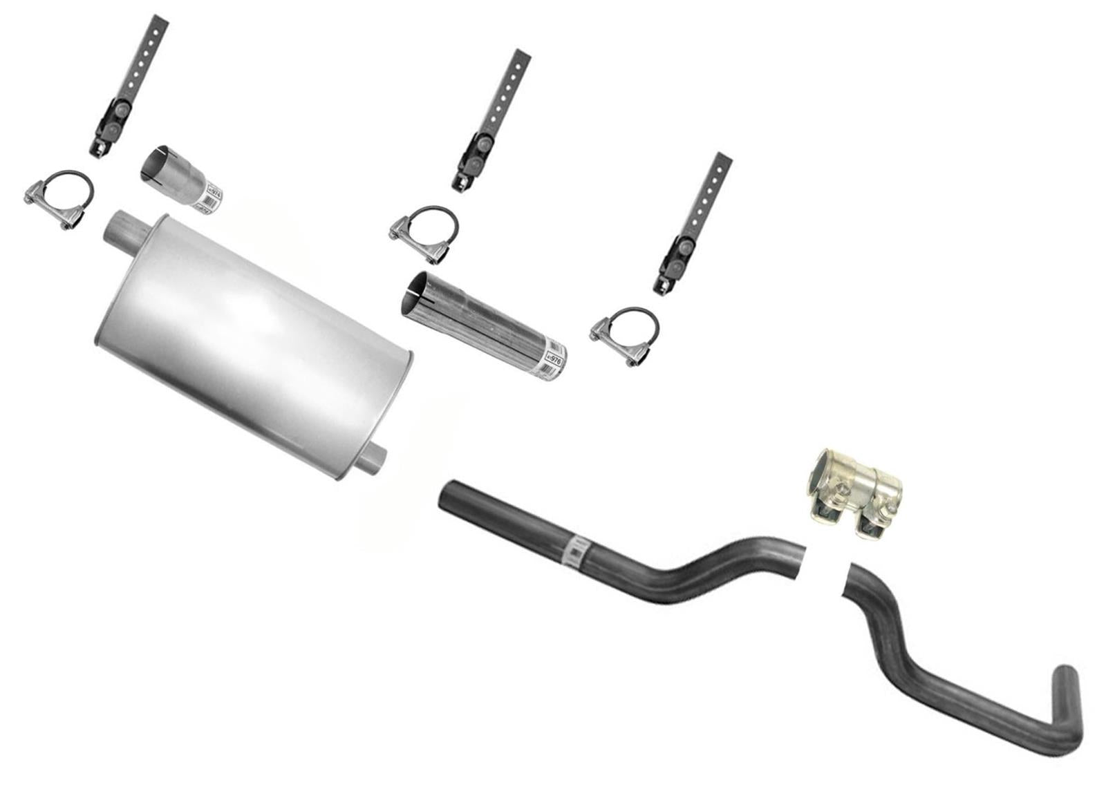 Weld on High Flow Muffler and Tail Pipe for 1988-1995 Chevy Chevrolet Pick Up