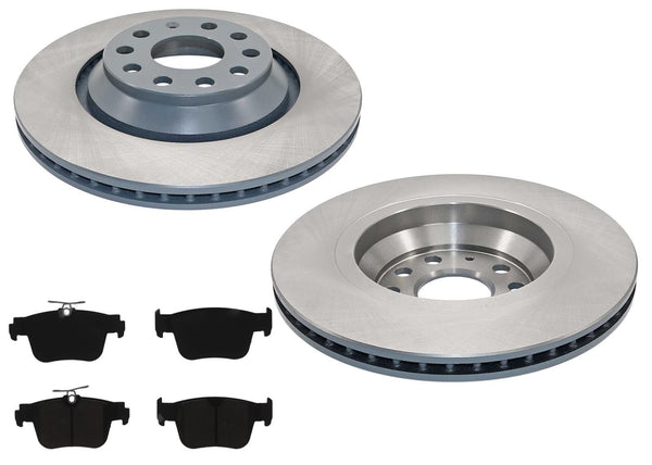 Rear Disc Brake Rotors Brake Pads for Volkswagen GTi 2022 2023 2024 2.0L