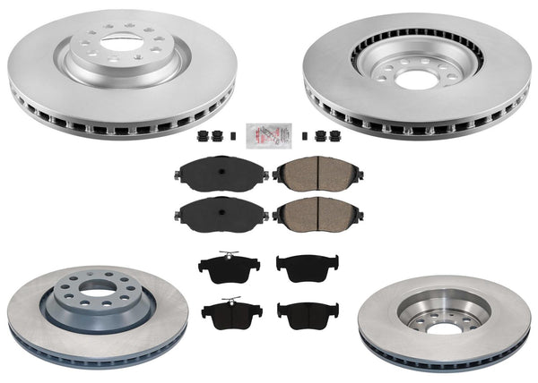F&R Disc Brake Rotors Brake Pads for Volkswagen GTi 2022 2023 2024 2.0L